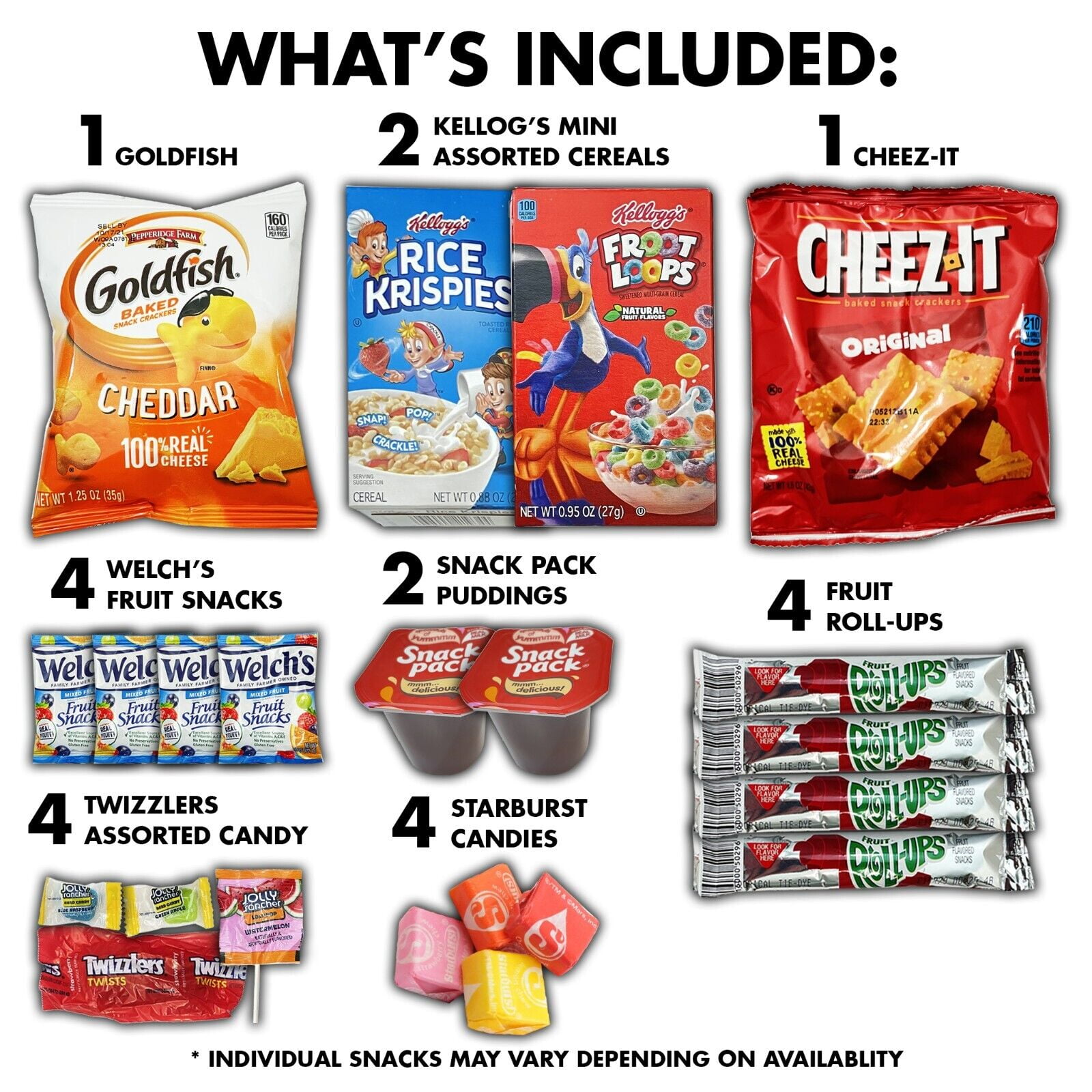 Lunch Box Snacks Box Candy Cookies Cereal (40 Count) Snack Care Package Gift Box