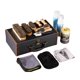 thumbnail image 1 of Limpiador de artículos de cuero,Kit para el cuidado de botas de cuero Paño para lustrar zapatos Reparación,Kit de lustrado de zapatos con 8 cepillos Suministros portátiles,Kit para lustrar, 1 of 9