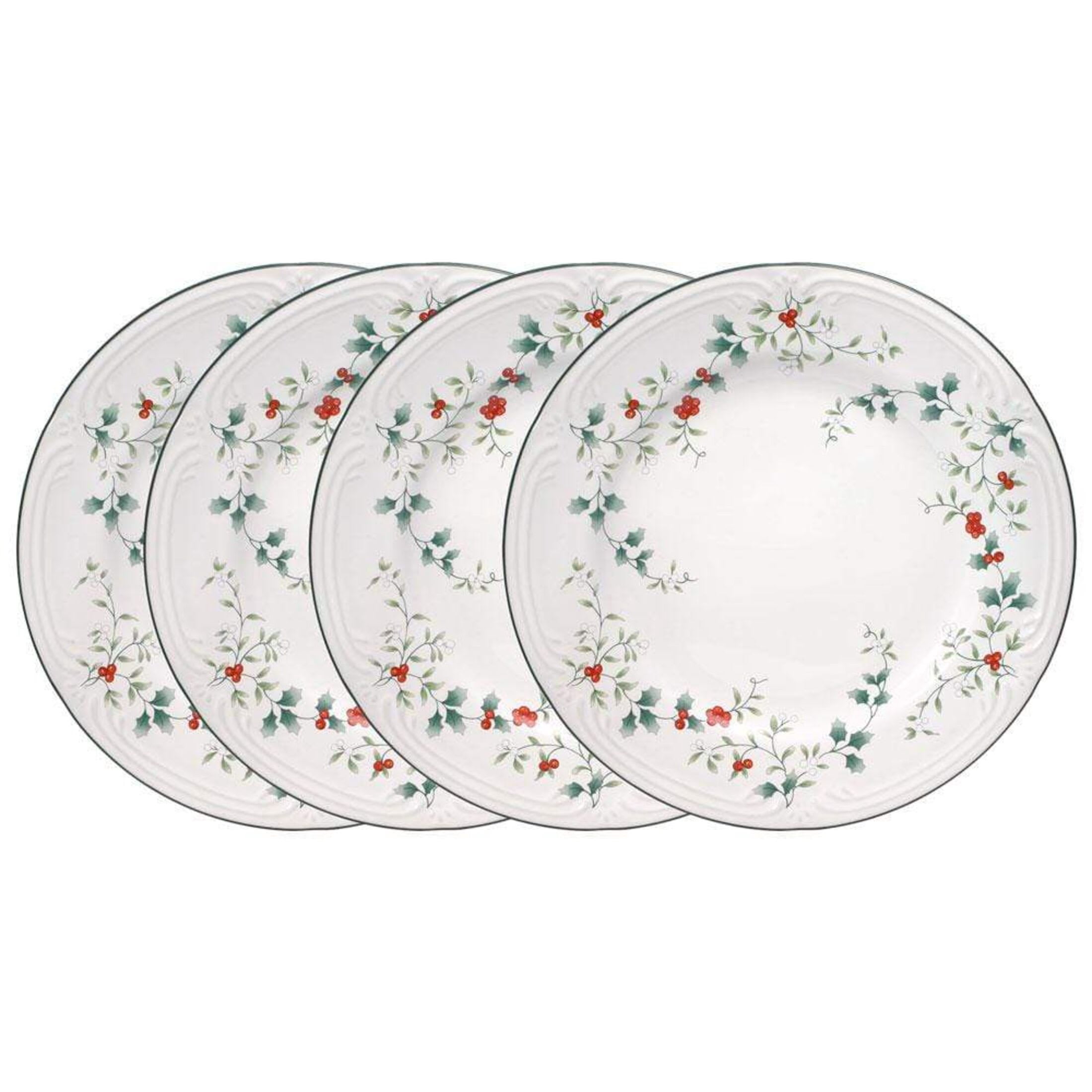 Pfaltzgraff Winterberry 10.5 in Stoneware Tableware Dinner Plates (Set of 4)