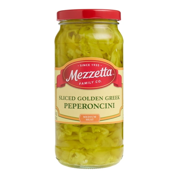 Mezzetta Deli Sliced Golden Greek Pepperoncini 16 oz. Pack of 4
