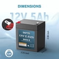 thumbnail image 7 of SGFYO 12V 5Ah Rechargeable Sla AGM Battery,Replacement for DJW12-4.5,Liftmaster/Craftsman 4228 Garage Door Opener,Emergency Light and More, 7 of 7