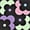 Pixel Petals, variant on Women's Plus Size 3-Piece Seamless Wireless Bra, Brief and Boyshort Set, Obsidian Floral, 3XL