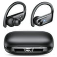thumbnail image 1 of Écouteurs Sans Fil Bluetooth, Oreillette Bluetooth 5.4, 80 H d'Écoute avec Étui de Recharge à DEL, 4 Micros ENC à Réduction de Bruit, Écouteurs à Basses Profondes avec Crochet d'Oreille, Écouteurs Étanches IPX7 pour le Sport, 1 of 12