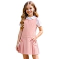 thumbnail image 2 of Girls Uniform Dress Sleeveless Crew Neck Jumper Dress A-Line Uniform Skirts with Pockets Back to School Dress Size 3-12 Years, 2 of 8