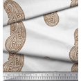 thumbnail image 2 of Soimoi Polyester Crepe Fabric Paisley Block Print Fabric by The Yard 52 Inch Wide, 2 of 3