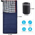 thumbnail image 2 of Cotton Flannel Sleeping Bag for Camping Backpacking, Adults Cold Weather Envelope Sleeping Bags with 2/3/4/6lbs Filling, 2 of 8