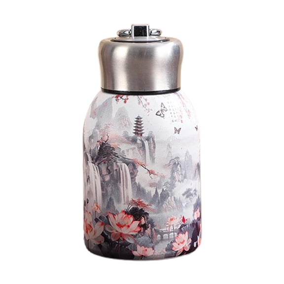 QHUDLV Small Water Bottle 300ML, Mini Stainless Steel Insulated Thermal Cup Water Flask for Hot&Cold Drinks, Portable Water Bottle for Gym, Hiking, School, Travel