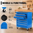 thumbnail image 2 of Memoryfield Rolling Tool Chest, 6 Drawer Tool Storage Cabinet with Locking System, Tool Cart Organizer for Garage Workshop, Blue, 2 of 7