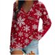 thumbnail image 2 of Pntutb Moda Mujer Casual Cuello en V Navidad Impreso Camiseta de manga larga Pntutb Pntutb-3149, 2 of 4