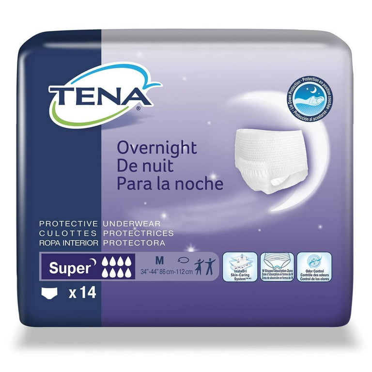TENA Overnight Super Protective Heavy Absorbency Underwear, 14 Ct