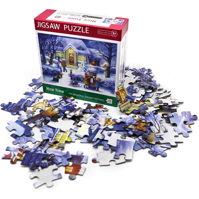 Puzle HUOGUO Merry Christmas 100 piezas para niños