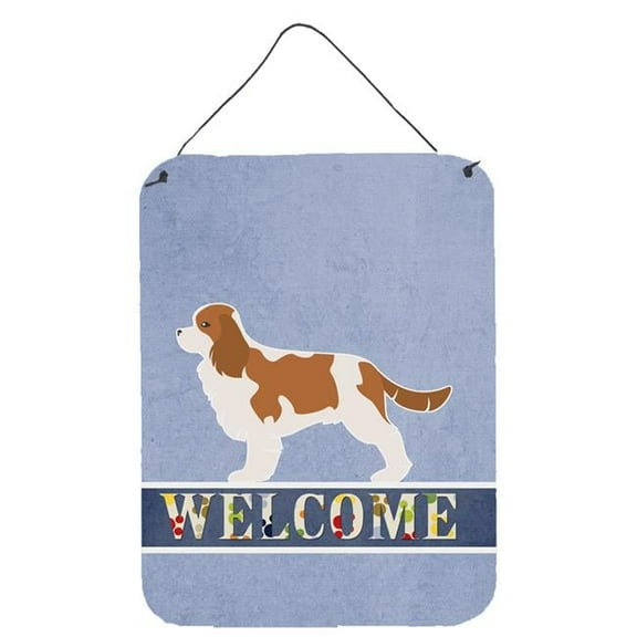 Carolines Treasures BB5553DS1216 Cavalier King Charles Spaniel Welcome Wall or Door Hanging Prints