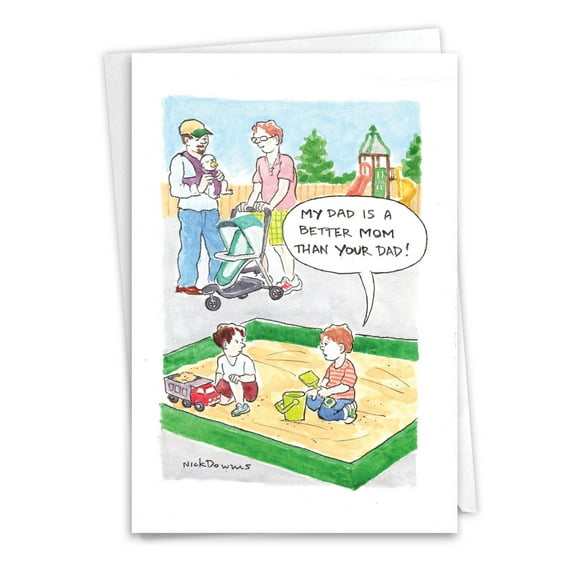 1 Funny Father's Day Card with Envelope - Better Dad C3622FDG