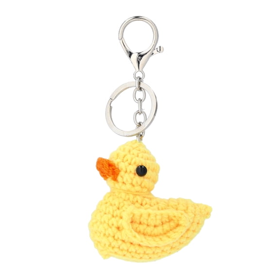 Pen+Gear Mini Crochet Duck Bag Charm, Yellow