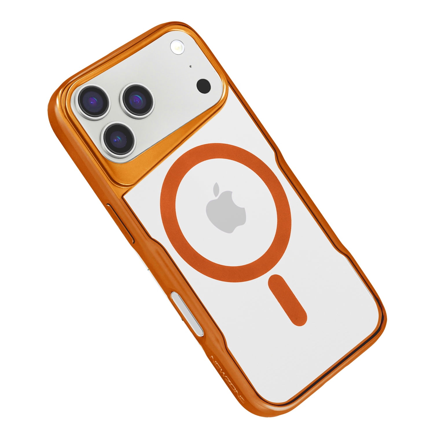 Scratch-Resistant Transparent Magnetic Cover for iPhone 17 Pro Max - Orange