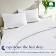 thumbnail image 3 of California Design Den Duvet Cover - 400 Thread Count 100% Cotton, 3 Piece Sateen Weave Bedding Set, Soft Luxury Comforter Cover and Two Pillow Shams, with Button Closure and Corner Ties, 3 of 9