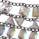 thumbnail image 5 of Collar de cadena con borlas de cristal para el hombro, arnés para el cuerpo, joyería para bikini Negro, 5 of 9
