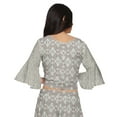 thumbnail image 4 of Moomaya Printed Long Palazzo And V- Neck Crop Top Set For Women Ethnic Dresses, 4 of 6