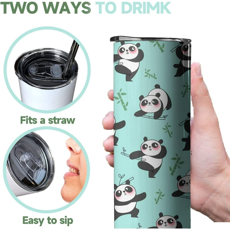 ZOXIX Personalized Panda Tumbler With Lid 20oz Just A Girl Who Loves Pandas  Cute Animal Coffee Cup S…See more ZOXIX Personalized Panda Tumbler With
