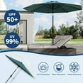 thumbnail image 5 of Emorefun Outdoor Umbrella, 9ft Patio Umbrella with Crank Lift & Adjustable Tilt for Pool, Deck, Yard, Garden, Turquoise, 5 of 8