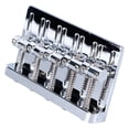 thumbnail image 1 of Electric Bass Bridge, Metal Standard Size Bass Tailpiece Bridge Stable Performance Fixed Structure  for 5 String Basses Silver,Black, 1 of 7