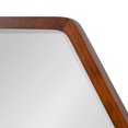 thumbnail image 4 of Kate and Laurel McLean Modern Wood Framed Hexagon Wall Mirror, 26 x 30, Walnut Brown, Decorative Geometric Mirror for Wall, 4 of 8