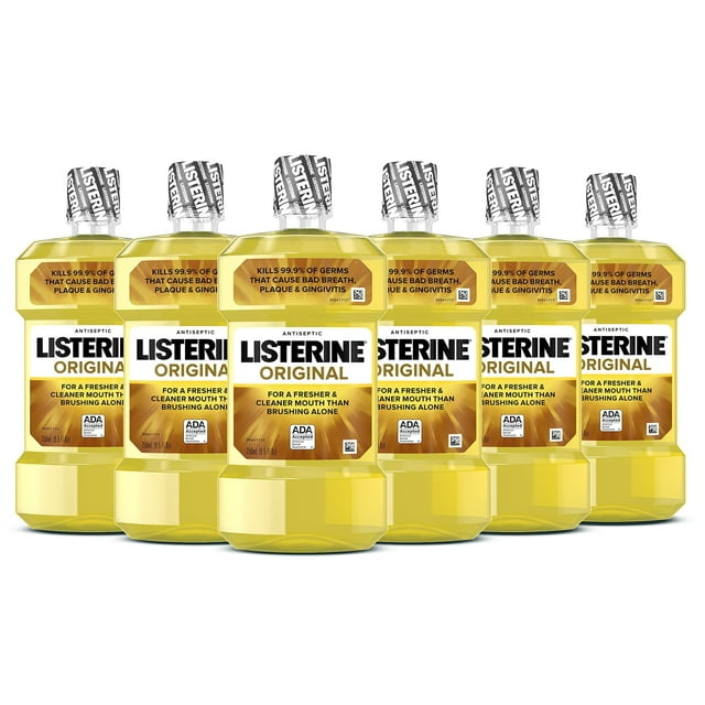 Enjuague bucal Listerine Original antiséptico 1,5 L (paquete de 6)