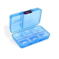 thumbnail image 2 of Organizador de pastillas, Mini bolsillo de almacenamiento transparente, planificador semanal, contenedor de tabletas, compartimento, dispensador Almacenamiento y organización del hogar Azul Cateissary HA012381-01, 2 of 6