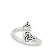 thumbnail image 4 of Oxidized Open Heart Key Celtic Knot Ring 925 Sterling Silver Band Jewelry Female Male Unisex Size 5, 4 of 4