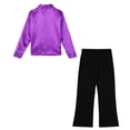 thumbnail image 4 of YONGHS Kids Boys Sequins Latin Jazz Disco Modern Dance Outfits Shirts with Pants Sets Purple 14, 4 of 5