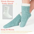 thumbnail image 5 of cosyone1997 Women's Fuzzy Slipper Socks with Grips, Thermal Sherpa Fleece Lined, Winter Warm Cabin Foot Warmers Non-Slip Grippers, Fluffy Cozy Christmas Gifts for Her Girlfriend Wife Mom Grandma, 5 of 7