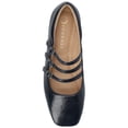 thumbnail image 4 of Journee Womens Darlin Multi Strap Square Toe Dress Flats, Widths Available, 4 of 9