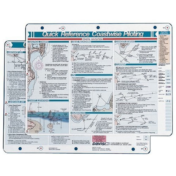 Pre-Owned Davis Instruments Coastwise Piloting Quick Reference Card, 9781892524010, 1892524015, Paperback, 2 edition