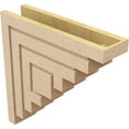 thumbnail image 5 of 5"W x 20"D x 20"H Thin Landon Rough Cedar Woodgrain TimberThane Corbel, Primed Tan, 5 of 6