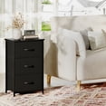 thumbnail image 6 of Eunos Black Nightstand with Removable Fabric Storage, 3 Drawer Small Dresser for Bedroom Hallway, 6 of 8