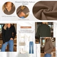 thumbnail image 2 of SUNBS Sweaters for Women Quarter Zip Mock Neck Pullover Top Long Sleeve Casual Shirt Fall Fashion Clothes, 2 of 9