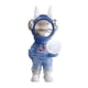 thumbnail image 2 of Figura de resina perfecl estatua que sostiene la lámpara Adorno de suelo azul, 2 of 8