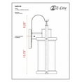 thumbnail image 5 of Z-Lite 569B Black Roundhouse 25" Tall Outdoor Wall Sconce, 5 of 5