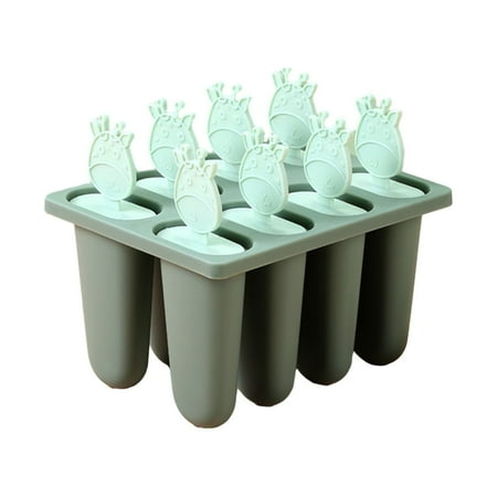 

HomeLife Easy Demoulding Non-sticky Ice Cream Mold with Lid Anti-deformed DIY 8 Grids Cartoon Popsicle Tray Mould