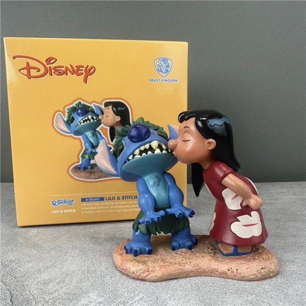 Figura de acción de Disney Stitch con escena de Stitch, hecha a mano en resina, para decorar la mesa de cumpleaños de los niños.