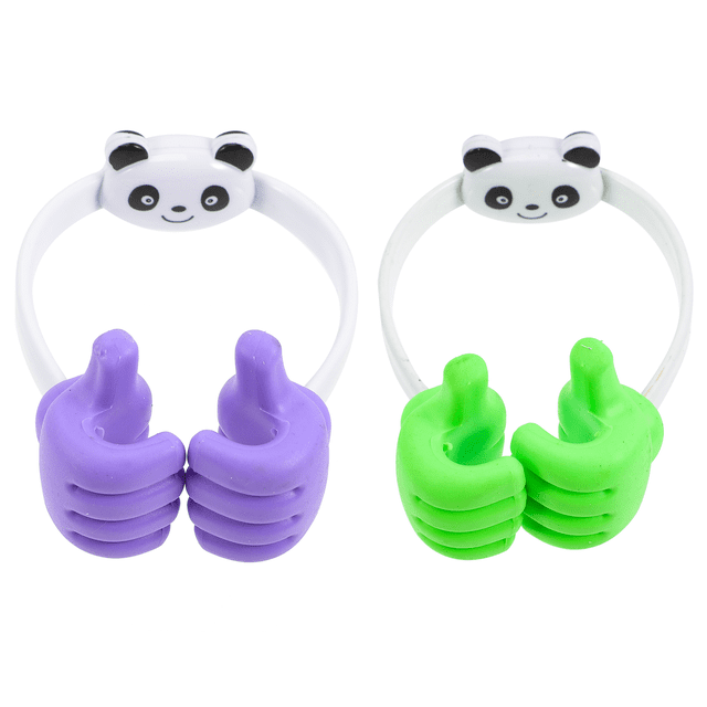 2 piezas de teléfonos para el teléfono familiar soportes novedosos pulgares de forma de forma de teléfono soportes para teléfonos de escritorio