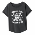 thumbnail image 2 of Camiseta para mujer con cuello redondo, ropa transpirable, cómoda camiseta básica para viajes a la calle y a la playa XL, 2 of 8