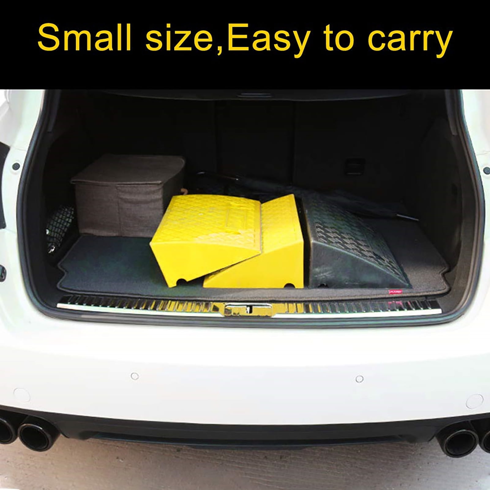 Zhou-WD Lightweight Ramps Plastic Steps Mats Hotel Luggage Carts Ramps Portable Ramps for Adult Bicycle Multiple Size car ramps Color : Yellow, Size : 502713CM Scooter