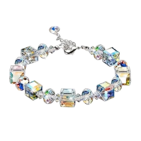 Handmade Clear Bling Bracelet for Women Adjustable Love Jewelry Gift for Men Women