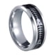 thumbnail image 1 of Anillos para mujer, regalos para mujer, joyería de tendencia en acero inoxidable para hombre, anillo con parche de espina de pescado de 8 mm, anillos 6-13 A, 1 of 5
