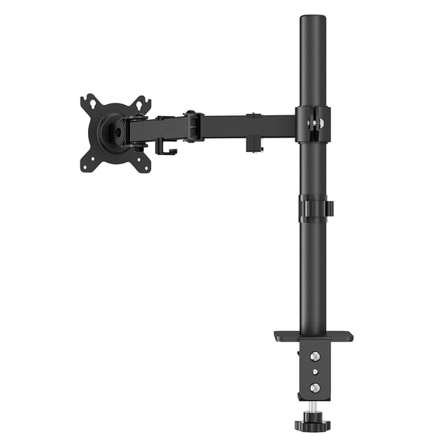 Support de Bras pour Moniteur Double PM50 - Support de Bureau en Alliage d'Aluminium Ajustable avec Rotation à 360°, Inclinaison et Réglage de la Hauteur pour Écrans de 17 à 32 Pouces, Installation à Pince en C, Gestion des Câbles, Capacité de 19,8 Lb -