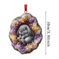thumbnail image 5 of Pxyqht Animal Theme Print Acrylic Christmas Hanging Trinket Light Weight Pendant Tree Wreath Wall Ornament For Household Indoor Xmas Party Interior Styling, 5 of 6