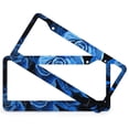 thumbnail image 2 of Burning Blue Rose-3 License Plate Frame 2 Pack Vintage Floral Car Tags Frames Holder for US Standard Vehicles for Women Men 2 Holes Stainless Aluminum License Plate Cover, 2 of 6
