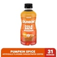 thumbnail image 3 of Dunkin’ Pumpkin Spice Artificially Flavored Cold Brew Concentrated Coffee, 31 Fl oz Bottle, 3 of 18