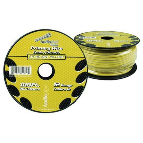 Audiopipe AP12100YW 12 Gauge 100Ft Primary Wire Yellow